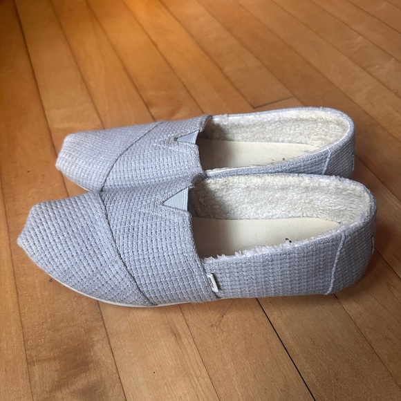TOMS x West Elm Textured Gray Slip-Ons - Picture 2 of 4